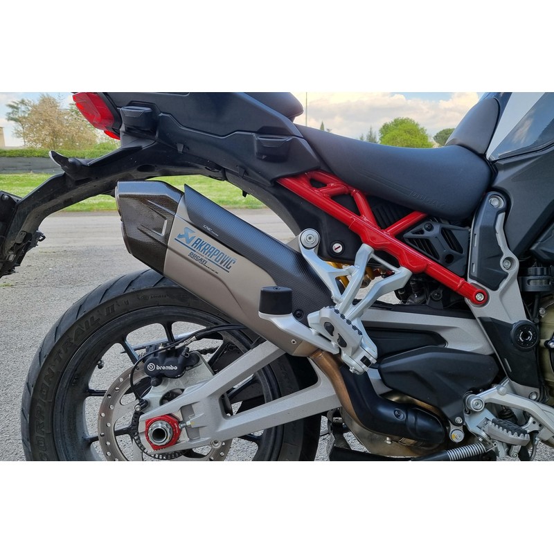 Paracalore Terminale Akrapovic Carbonio Ducati Multistrada V4 Pikes Peak 2022+ CNC Racing
