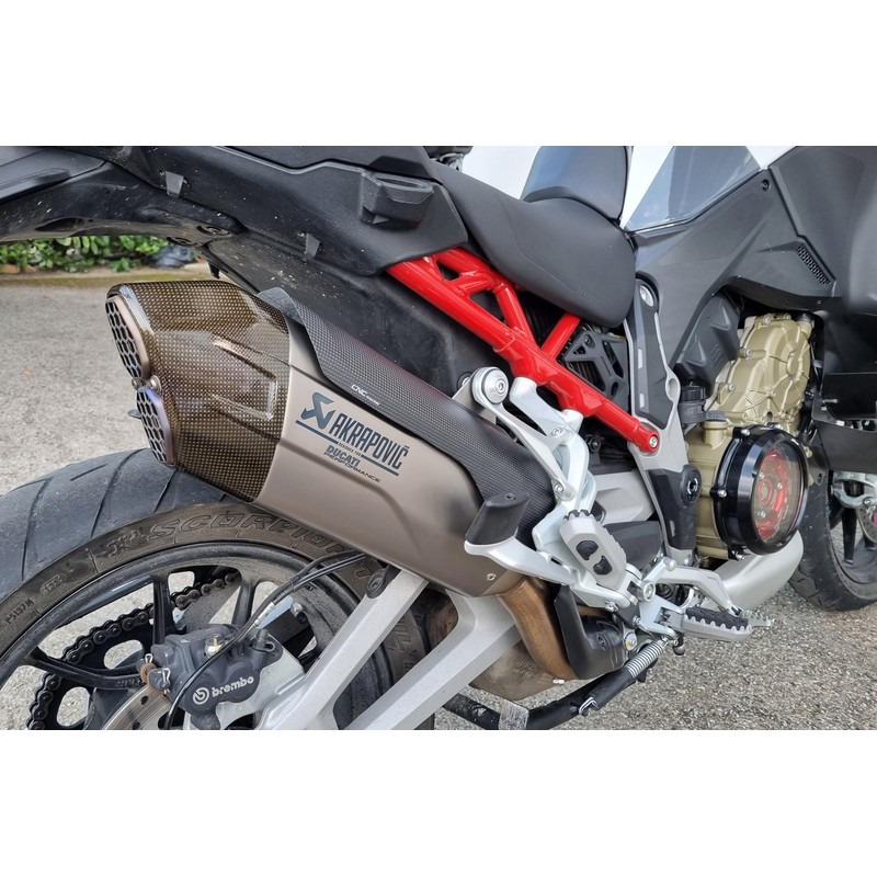 Paracalore Terminale Akrapovic Carbonio Ducati Multistrada V4 Pikes Peak 2022+ CNC Racing