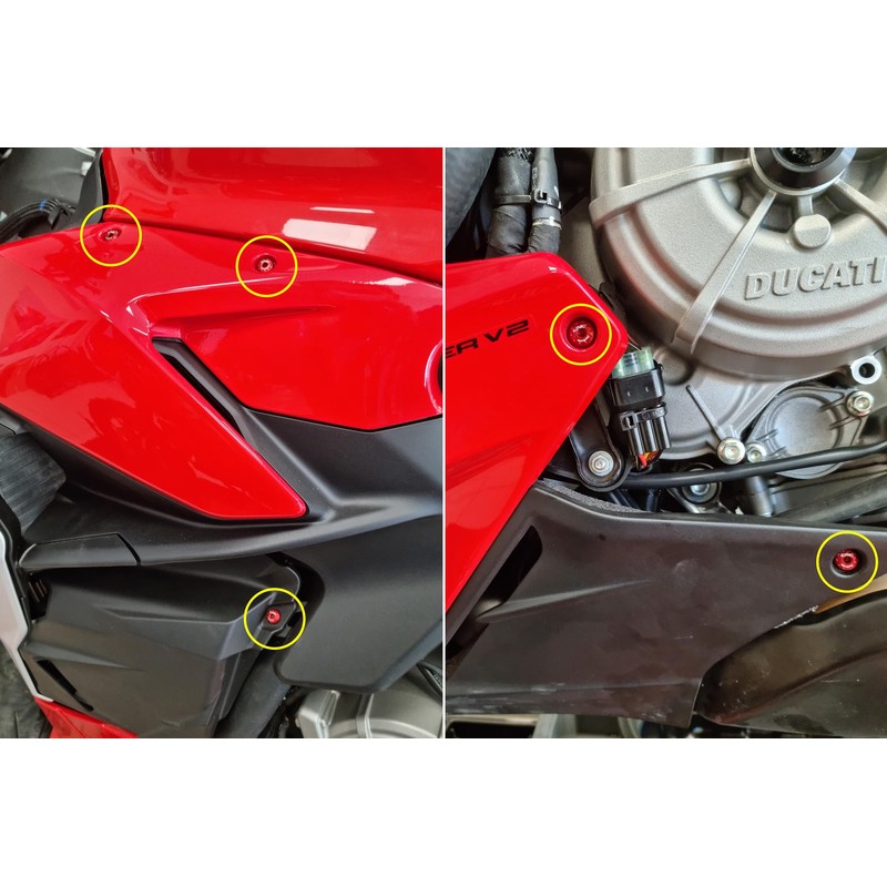 KV477_01 Screw kit side fairing Ducati Streetfighter V2 955 2022+ CNC Racing