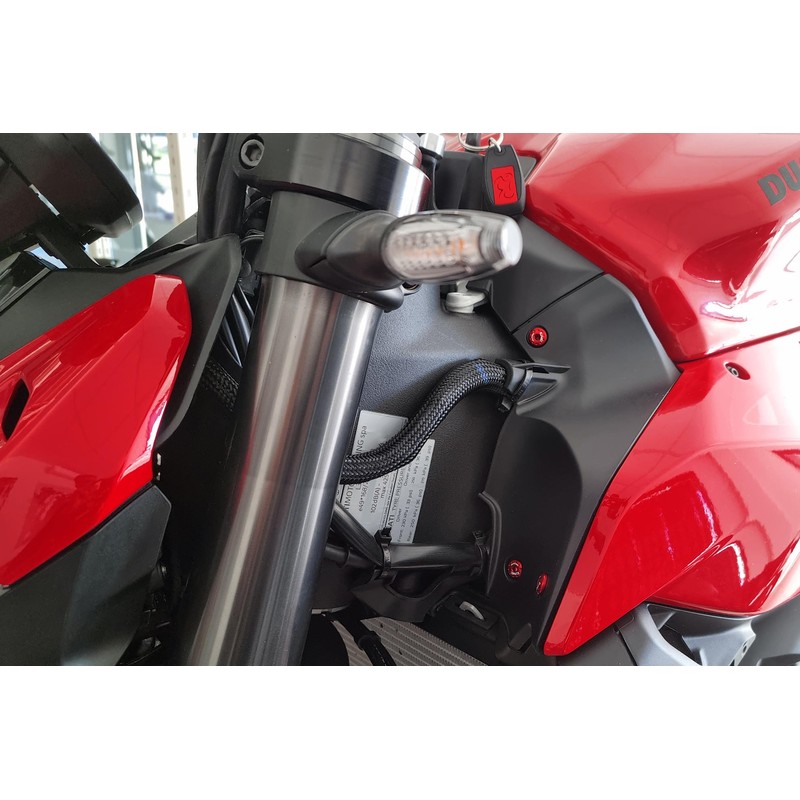 KV476_01 Screw kit steering head cover Ducati Streetfighter V2 955 2022+ CNC Racing
