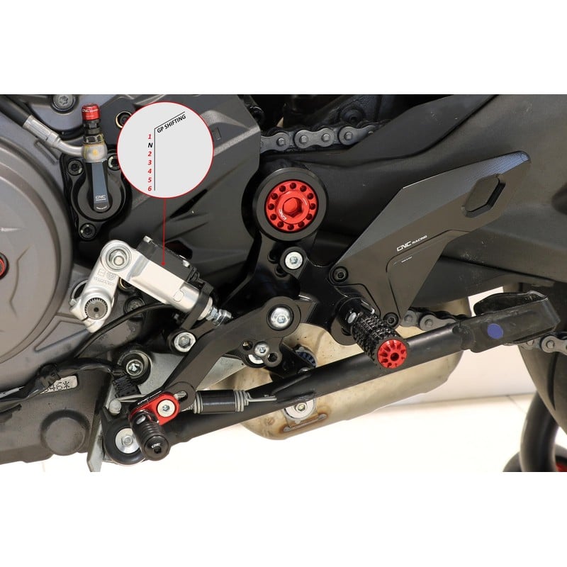 Pedane regolabili pilota Ducati Monster 937 2021+ CNC Racing
