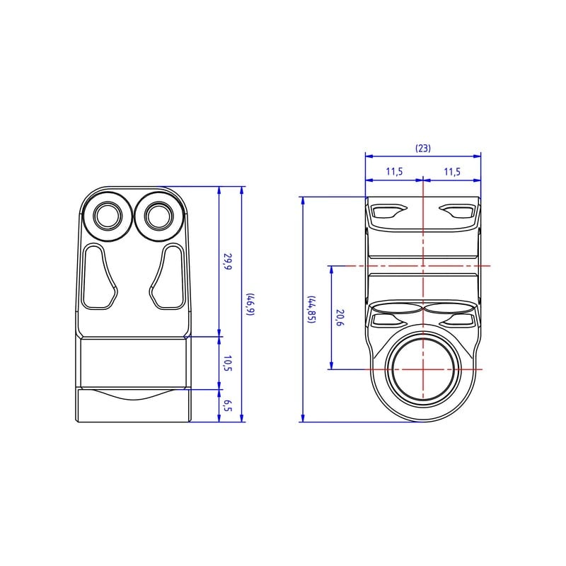 SDM02 Morsetto verticale per ammortizzatore di sterzo Ohlins