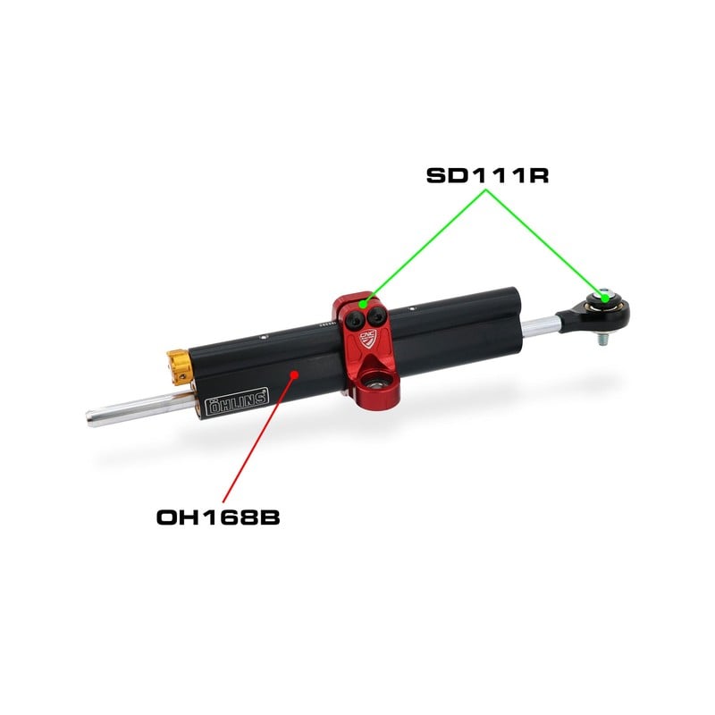 SD111_01 Steering damper kit V4 and Ducati Streetfighter V2 955 2022+ CNC Racing