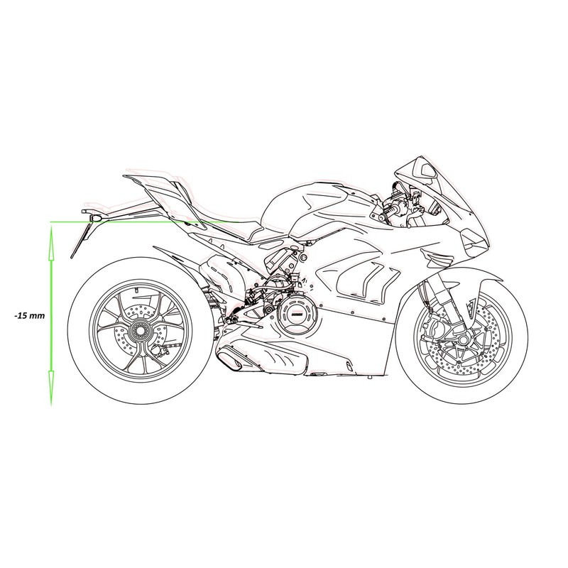 TR115 Tie Rod Rear shock Absorber Lower seat position Panigale Ducati Streetfighter V4 S 2020+ CNC R