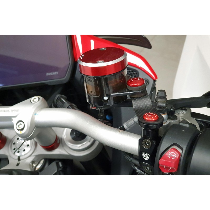 Staffe serbatoi liquidi freno anteriore e frizione V4 Carbonio Ducati Multistrada V2 My2025 2025+ CNC Racing