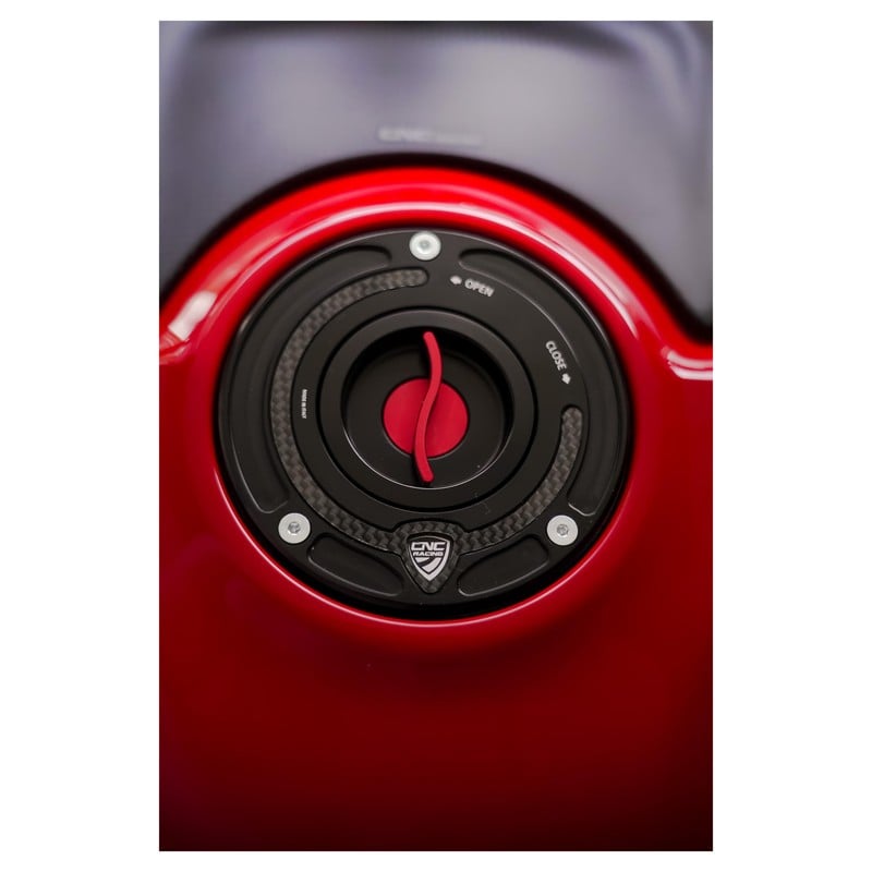 TSU02_BIC_MOTO_GUZZI Fuel tank cap Fast Open plug bicolor version Moto Guzzi CNC Racing TSU02_BIC