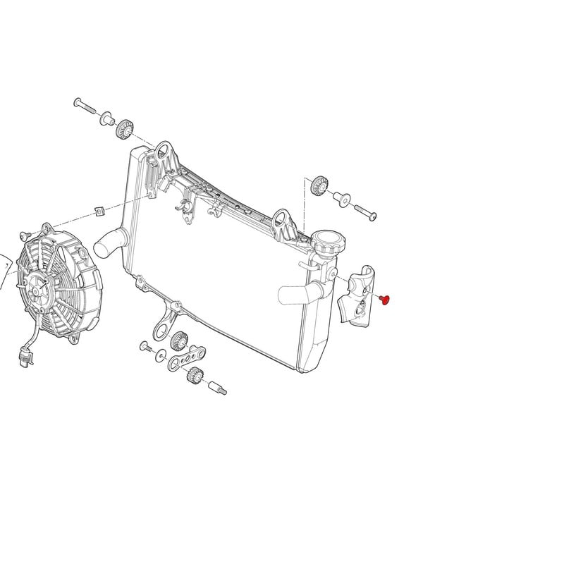 KV473_01 Screw kit water cooler side cover Ducati Monster 937 2021+ CNC Racing