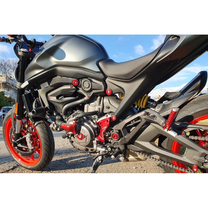 TT364 Frame caps kit (to be mounted with TC325) Ducati Monster 937 2021+ CNC Racing