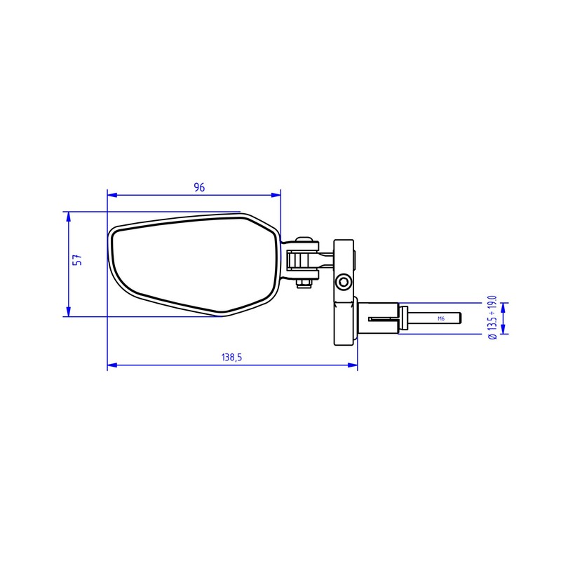 MR712_DUCATI Bar end mirror EVO left Ducati CNC Racing MR712