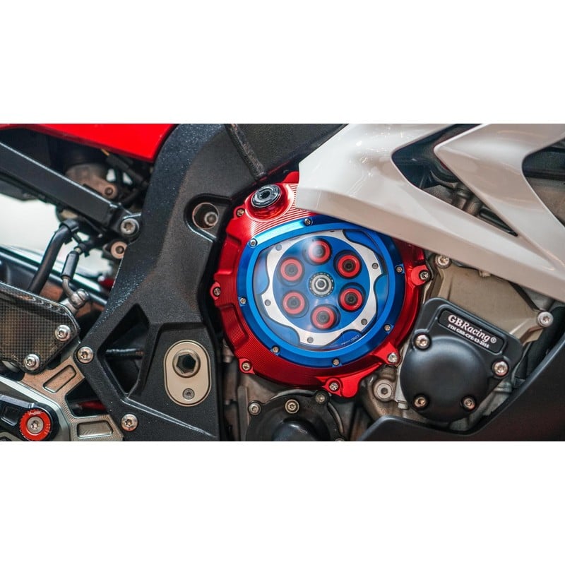 CA800_R Clear clutch cover for red color Bmw S1000 R K47 2014+ CNC Racing