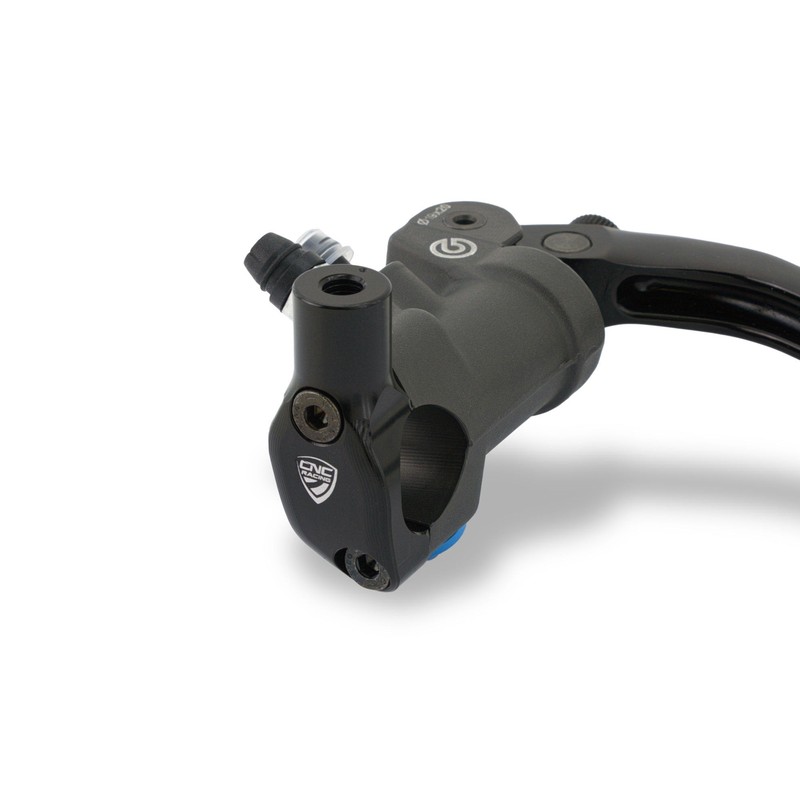 CV016_DUCATI Brembo billet CNC and forged brake master cylinder clamp with Mirror Mount thread M8 LH
