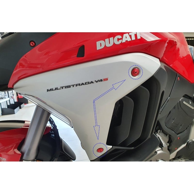 KV459_01 Screw kit radiator side covers Ducati Multistrada V4 Pikes Peak 2022+ CNC Racing