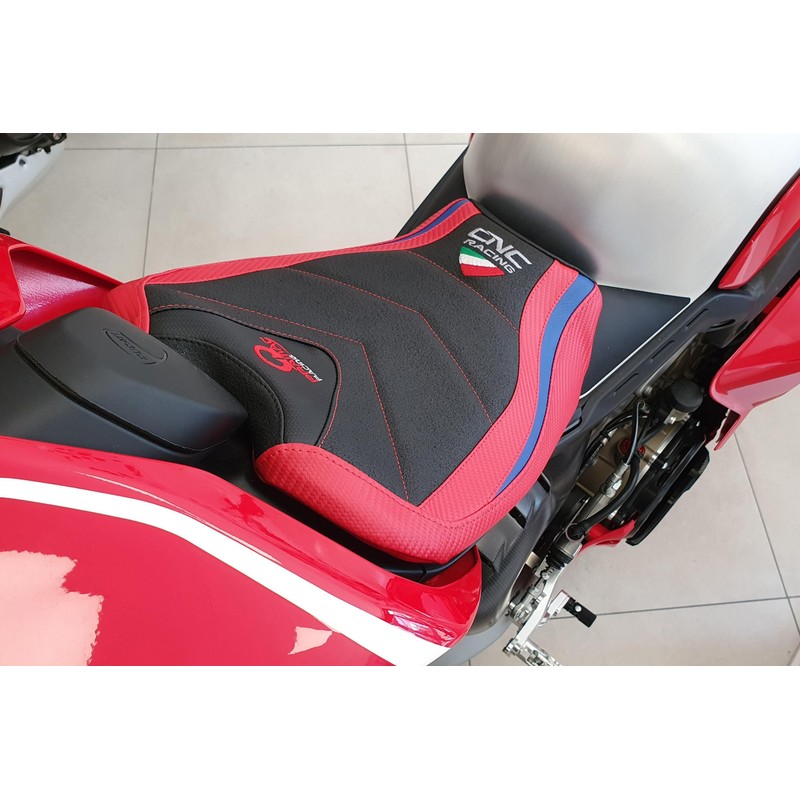 SLD01_PR Seat cover Pramac Racing Limited edition Ducati Superbike Panigale V4 R 2019+ CNC Racing