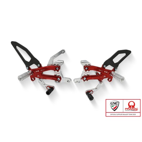 Pedane regolabili Carbon Pramac Racing Limited Edition Ducati Streetfighter V4 S 2020+ CNC Racing