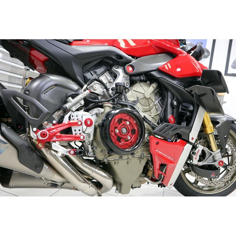 Pedane regolabili Carbon Pramac Racing Limited Edition Ducati Streetfighter V4 S 2020+ CNC Racing