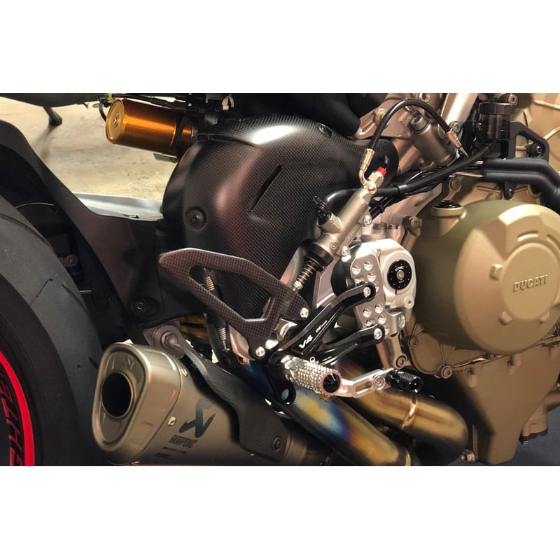 Pedane regolabili Carbon Pramac Racing Limited Edition Ducati Streetfighter V4 S 2020+ CNC Racing