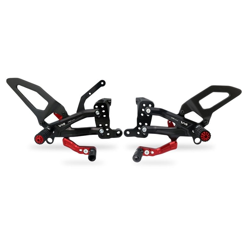 PE410 Adjustable rearsets Carbon Ducati Streetfighter V4 S 2020+ CNC Racing