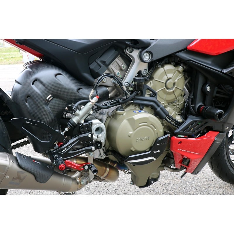 PE409 Adjustable rearsets Ducati Streetfighter V4 S 2020+ CNC Racing