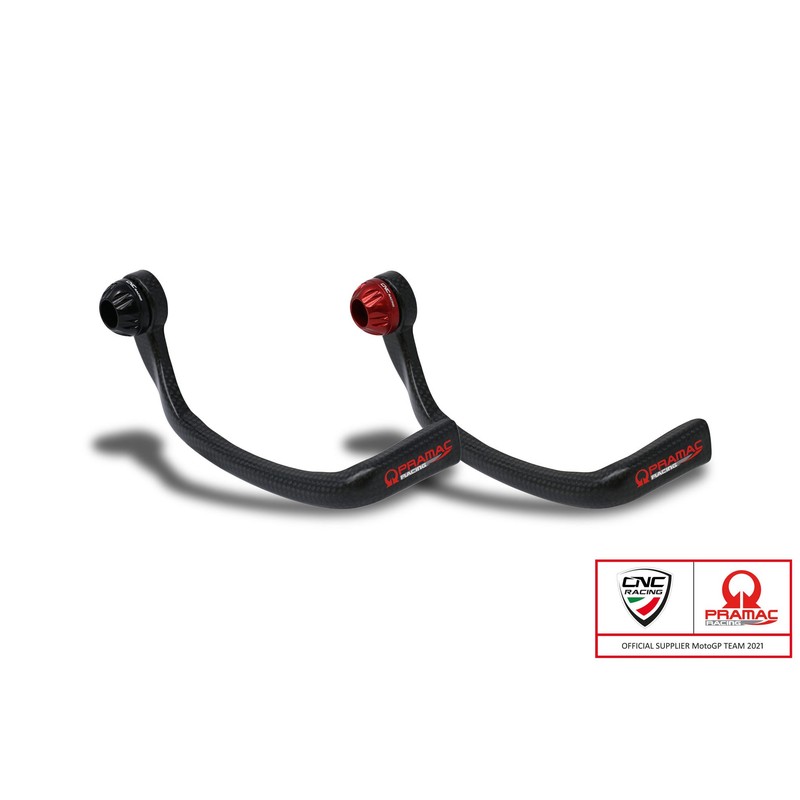 PL150_YPR_KTM Brake Guard Carbon Race Protezione leva freno anteriore carbonio opaco Pramac Racing L