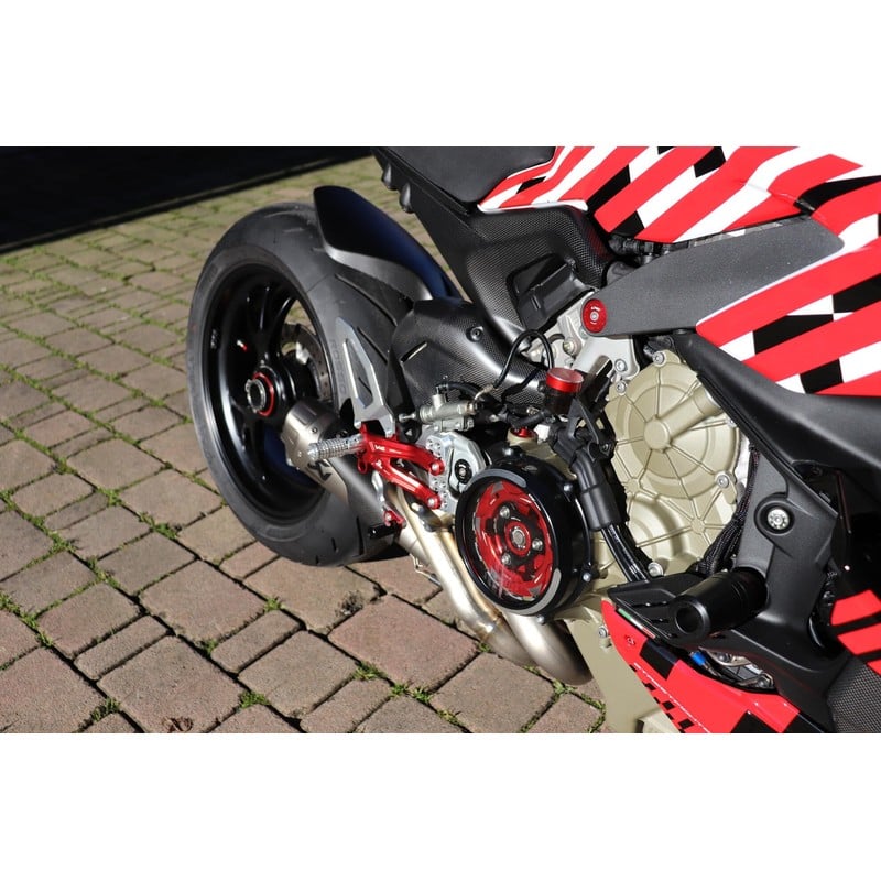 CA210_BIC_02 Clear oil bath clutch cover Bicolor Ducati Streetfighter V4 S 2020+ CNC Racing