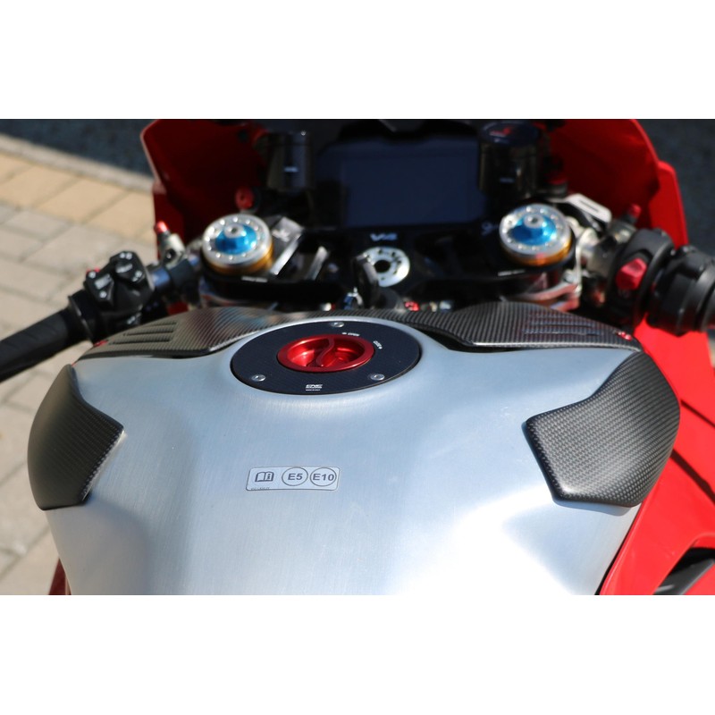 ZP112 Protezioni serbatoio carburante Carbon Kevlar Ducati Streetfighter V4 S 2020+ CNC Racing