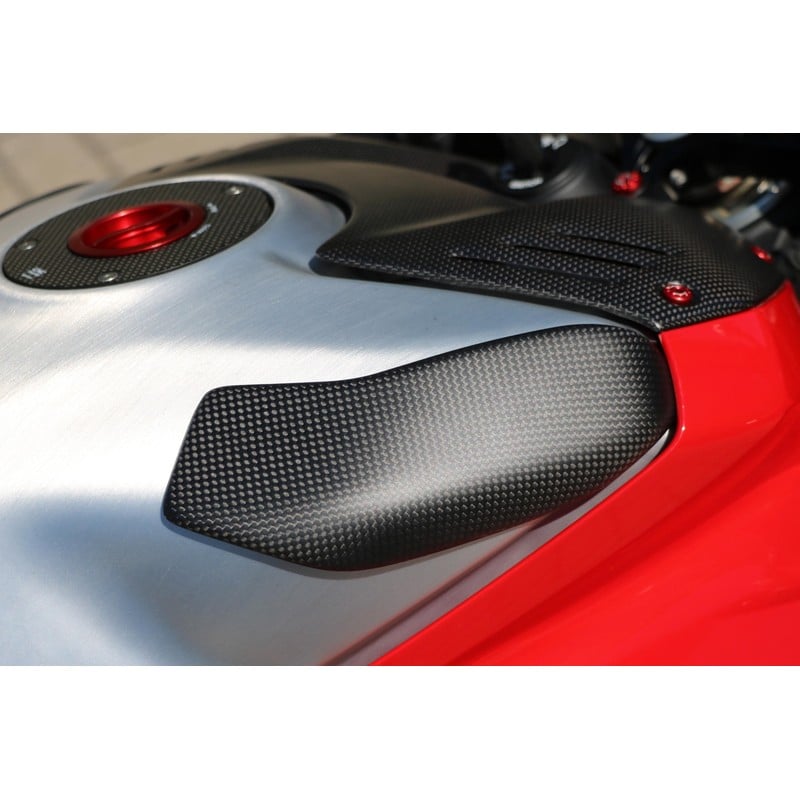 ZP112 Fuel tank slider Carbon Kevlar Ducati Streetfighter V4 S 2020+ CNC Racing