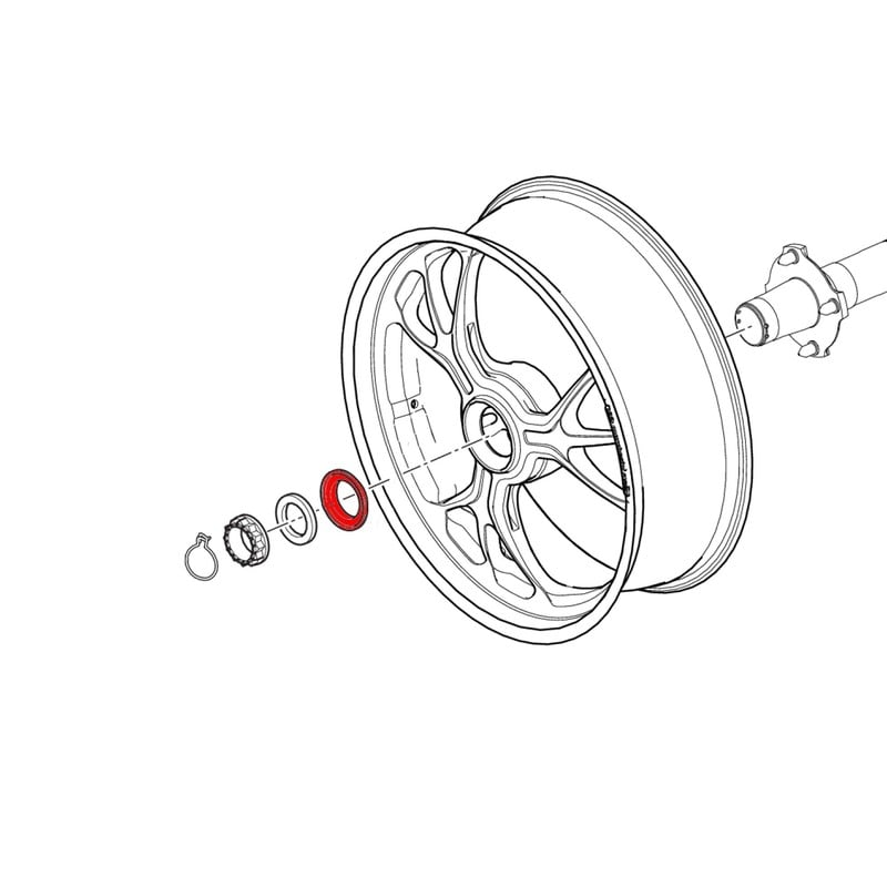 Distanziale conico per dado ruota posteriore Ducati CNC Racing DAA01