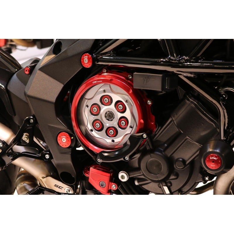 CAP02 Carter trasparente per frizioni ad olio Protezione Mv Agusta Brutale 3 800 RC E4 2018+ CNC Rac