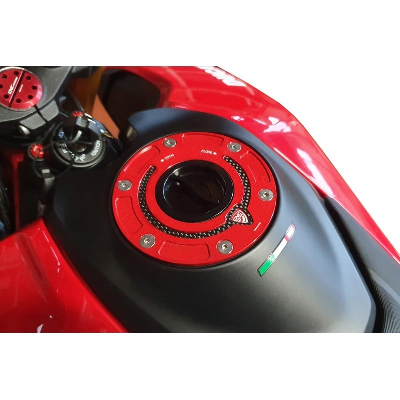 TSB05_DUCATI Fuel tank cap flange Carbon Ducati CNC Racing TSB05