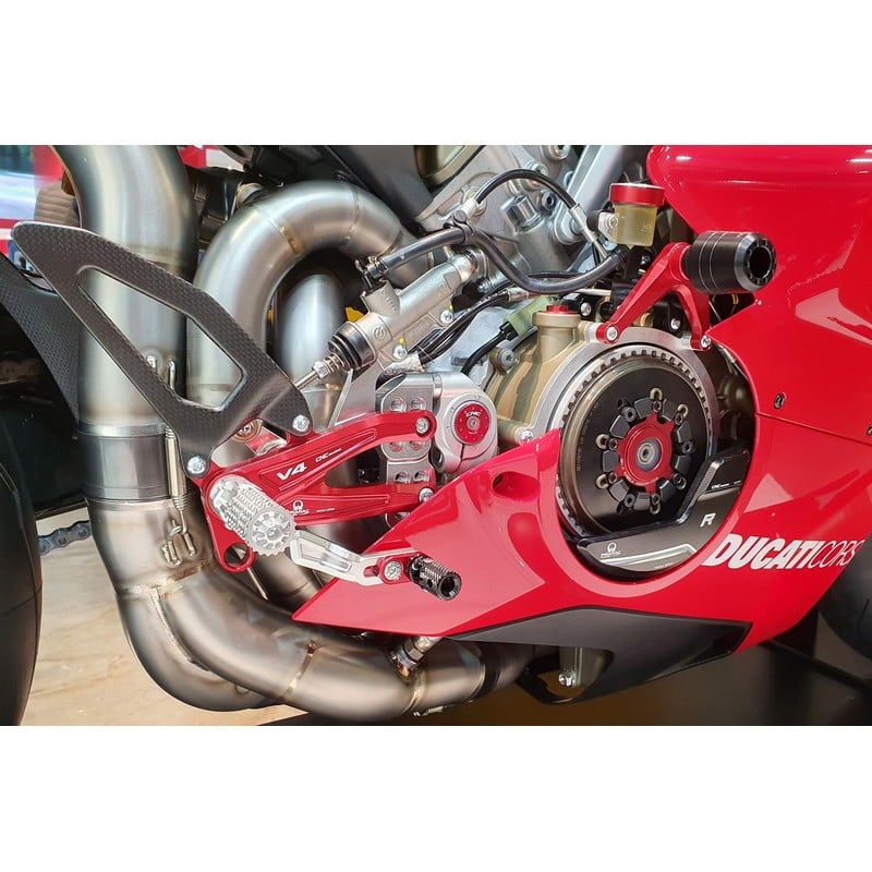 Pedane regolabili Carbon Pramac Racing Limited Edition Ducati Superbike Panigale V4 R 2019+ CNC Racing
