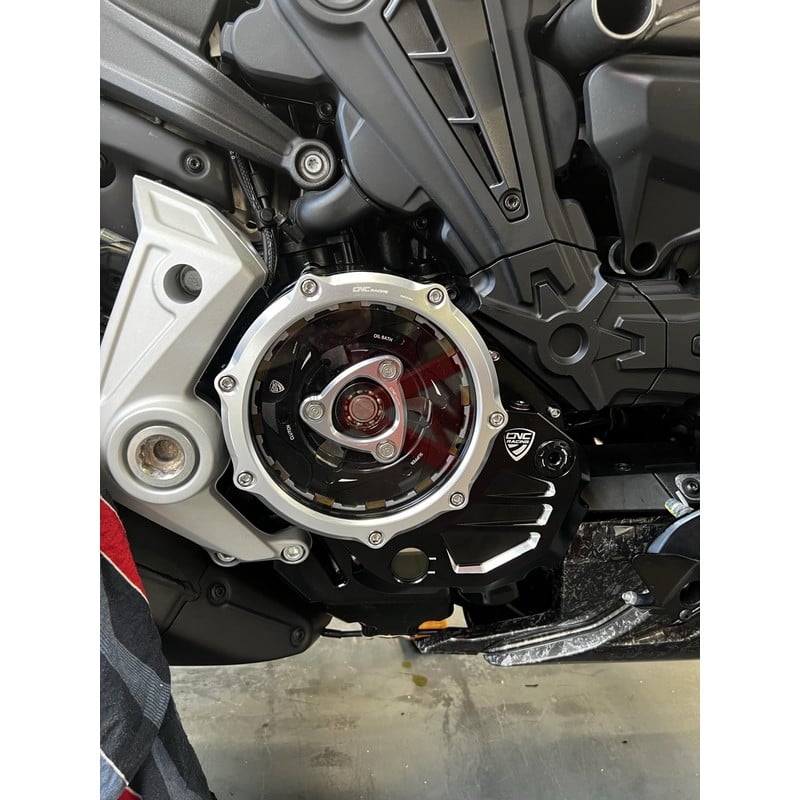 Carter trasparente per frizioni ad olio BICOLOR Ducati Diavel 1260 S 2019+ CNC Racing