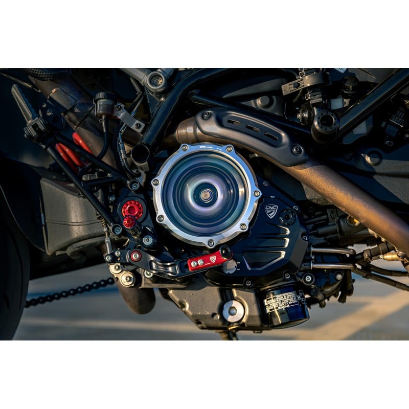 CA501_BIC_DUCATI Carter trasparente per frizioni a olio Bicolore Ducati CNC Racing CA501_BIC