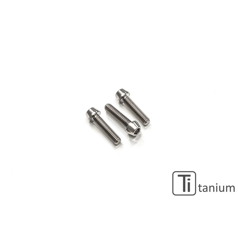 KV384_TI_02 Screws set front sprocket cover M6x16 (3 pcs) Titanium Ducati Monster 1200 S 2017+ CNC R