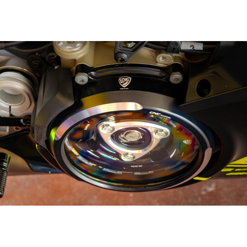 CA210_BIC_01 Carter trasparente per frizioni ad olio BICOLOR Ducati Superbike Panigale V4 S 2018+ CN