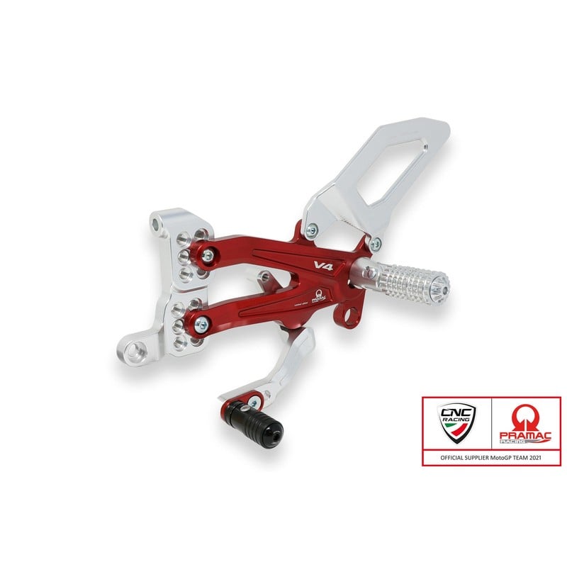 Pedane regolabili Pramac Racing Limited Edition Ducati Superbike Panigale V4 R 2019+ CNC Racing
