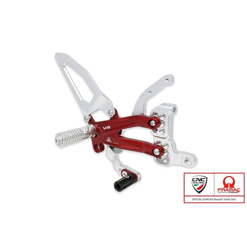 Pedane regolabili Pramac Racing Limited Edition Ducati Superbike Panigale V4 R 2019+ CNC Racing