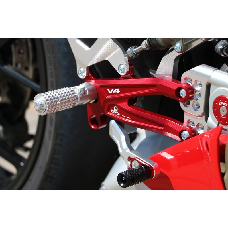 Pedane regolabili Pramac Racing Limited Edition Ducati Superbike Panigale V4 R 2019+ CNC Racing