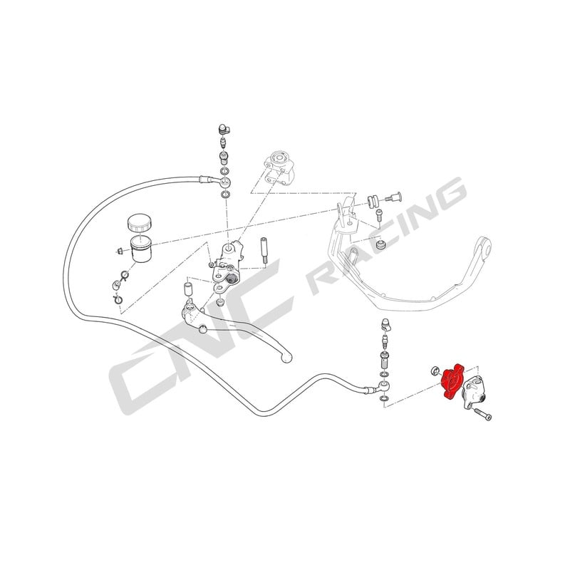 AFA02_DUCATI Clutch slave cylinder mounting plate Ducati CNC Racing AFA02