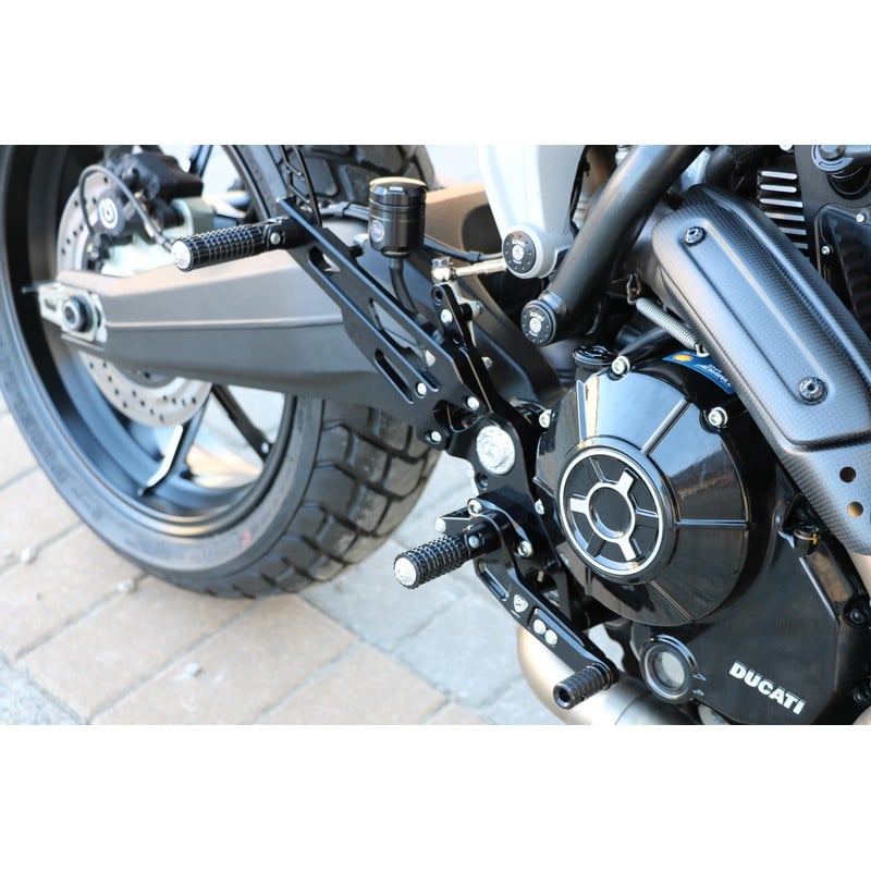 PE445 Adjustable rear sets Ducati Monster 797 2017+ CNC Racing