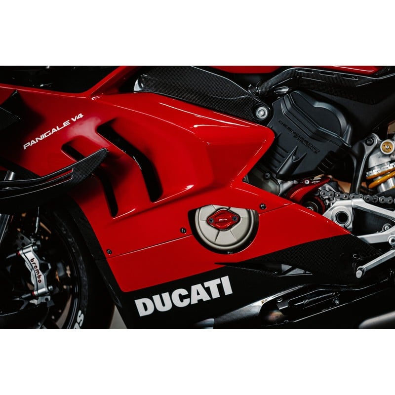 CF265 Cover ispezione fase in alluminio per Ducati Diavel V4 RS 2026+ CNC Racing