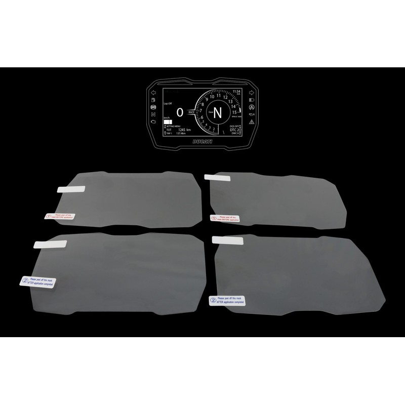 DP012_01 Dashboard Screen Protectors Ducati Superbike Panigale V4 R 2019+ CNC Racing