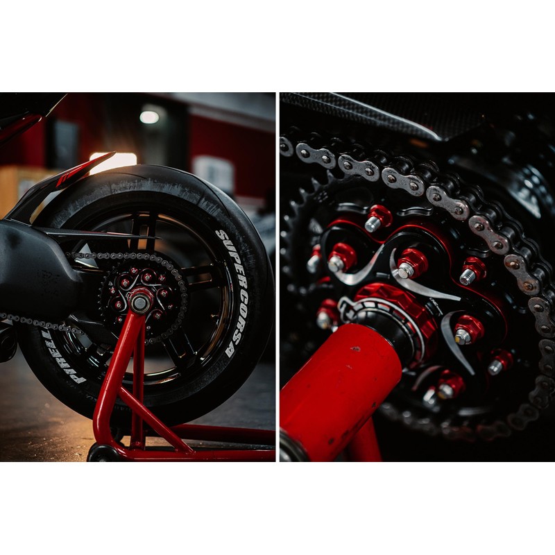 FL507_RIP Rear sprocket flange Bicolor Ducati Streetfighter V4 S 2020+ CNC Racing