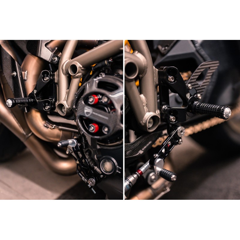 Pedane regolabili 848 Ducati Streetfighter 1098 S 2009+ CNC Racing