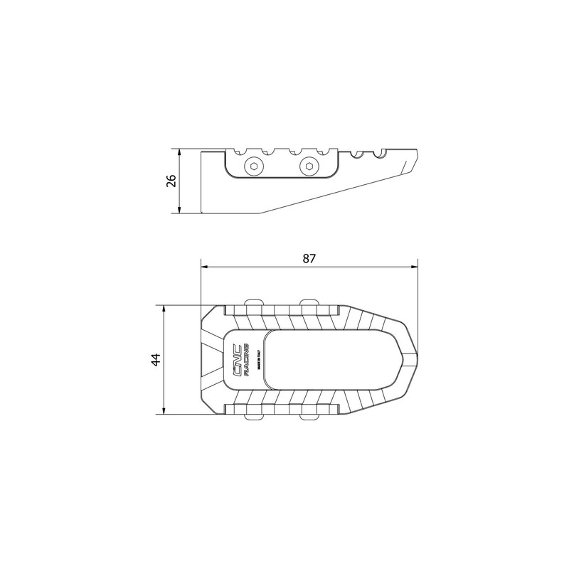 PEP05_02_DUCATI Footpegs kit TOURING passenger Ducati CNC Racing PEP05_02