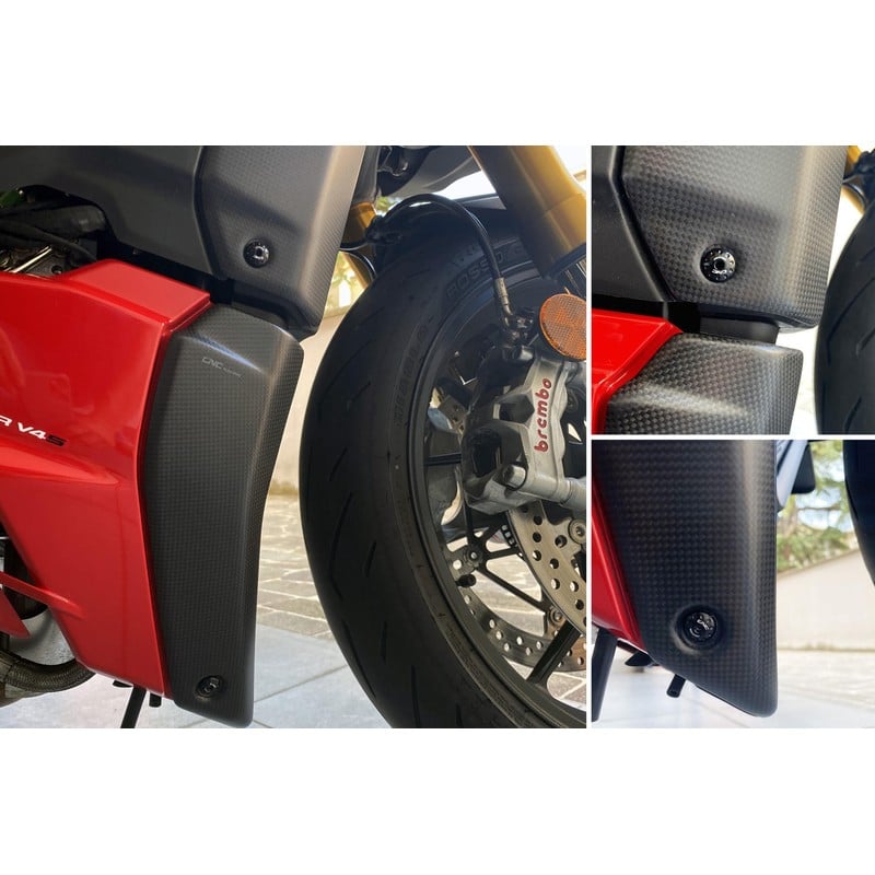 ZA988 Radiator side covers carbon Ducati Streetfighter V4 S 2020+ CNC Racing