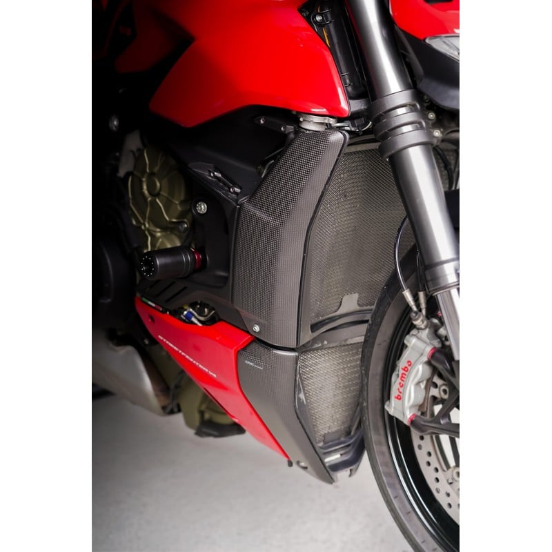ZA988 Radiator side covers carbon Ducati Streetfighter V4 S 2020+ CNC Racing