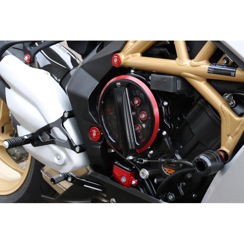 Carter frizione trasparente con comando a filo Edizione Bicolore Mv Agusta Brutale 3 675 2012+ CNC Racing