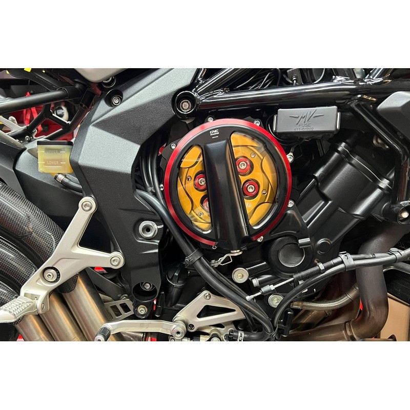 CA301_BIC Clear clutch cover cable control Bicolor Edition Mv Agusta Brutale 3 675 2012+ CNC Racing