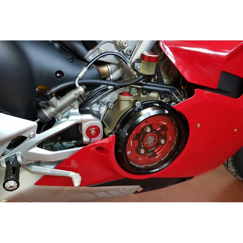CA210_01 Clear oil bath clutch cover Ducati Superbike Panigale V4 S 2018+ CNC Racing
