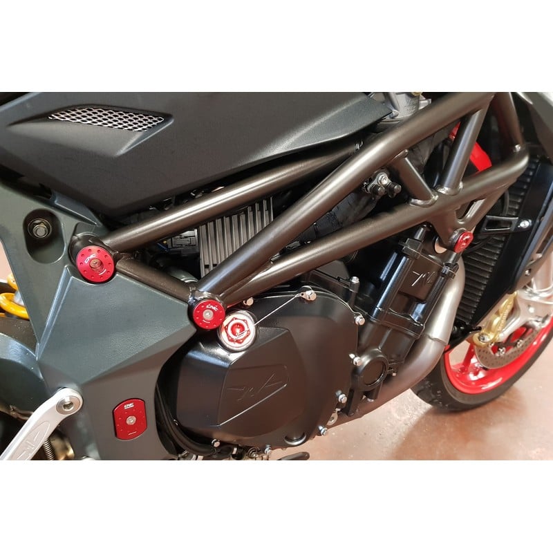 TT346 FRAME CAPS KIT Mv Agusta Brutale 4 1090 Corsa 2013+ CNC Racing